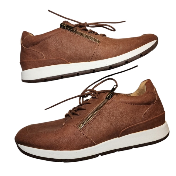 B.O.C Womens Khloe Rust Faux Nubuck Suede Leather, Velvet Lined Sneaker Size 8M - Picture 3 of 13